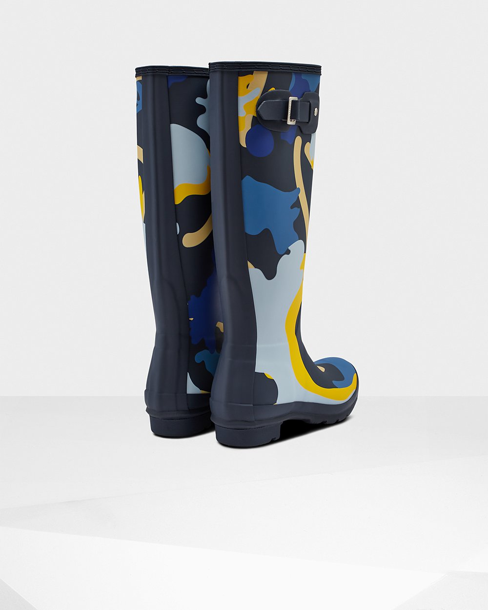 Women Hunter Original Rockpool Camo | Tall Rain Boots Navy Camo | NZ-46031-FYNZ